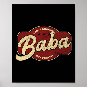 Poster Baba comme un grand-père mais plus cool - Baba ara