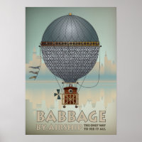 Babbage by Airship Steampunk Vintage voyage
