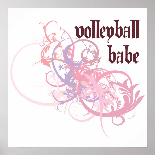 Poster Babe de volley-ball (Devant)