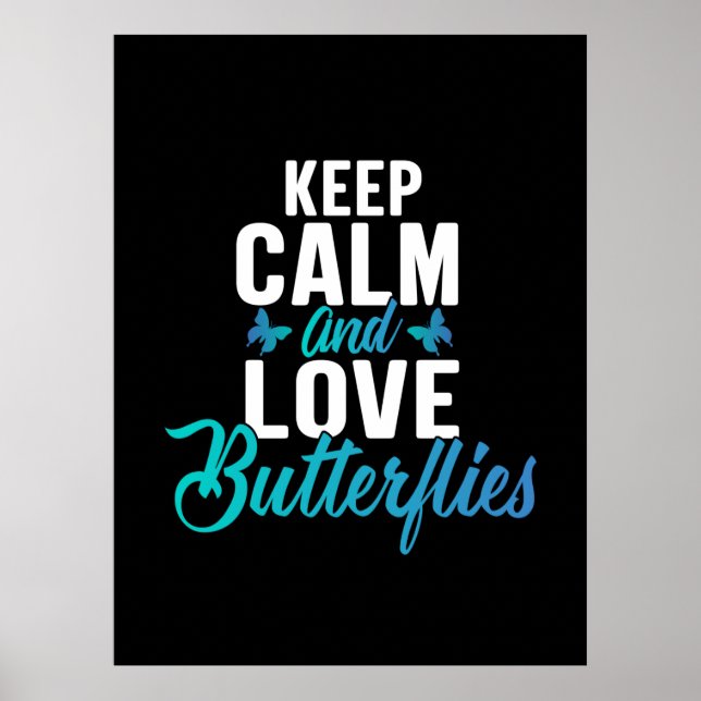 Poster Babfly | Keep Calm and Love Butterfly (Devant)