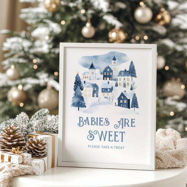Poster Babies are sweet Its takes a Village Winter Snow (Créateur téléchargé)