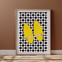 Babouches marocaines jaunes - Art minimaliste