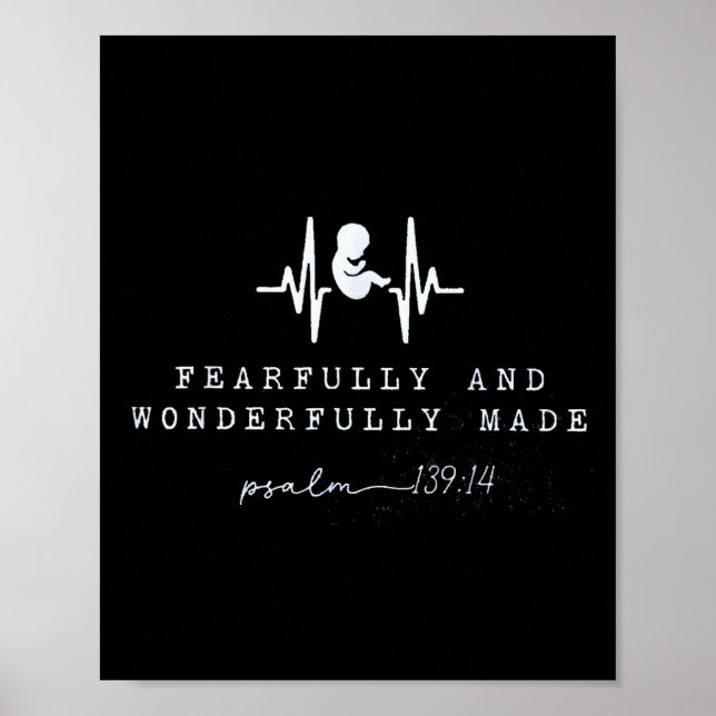 Poster Baby Announcement Fearfully And Wonderfully Made,  (Devant)