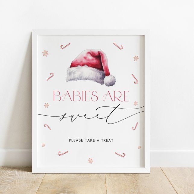 Poster Baby Are Sweet Take a Treat Père Noël Baby Christm (Créateur téléchargé)