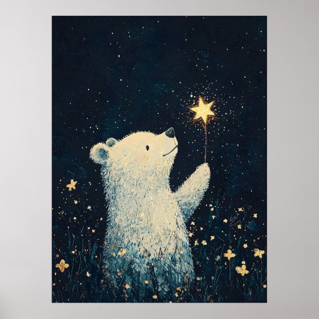 Poster Baby Bear Nursery Kids Room Imprimer (Devant)