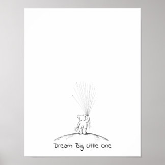 Poster Baby Bear Thumbprint Livre d'invités