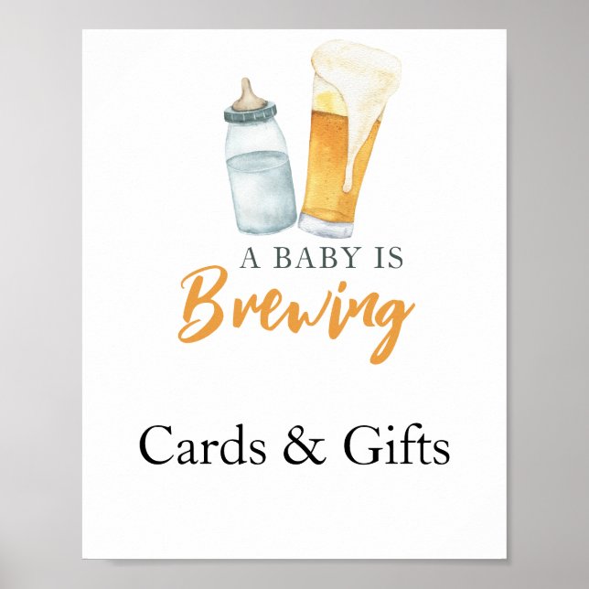 Poster Baby brasse de la bière Cartes et cadeaux baby sho (Devant)