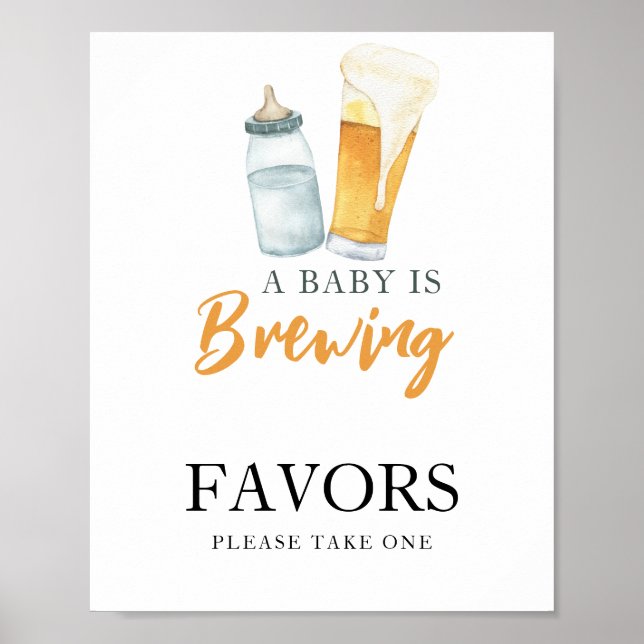 Poster Baby brasse de la bière Favors (Devant)