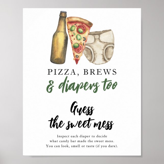 Poster Baby brasse de la bière Guess the sweet mess (Devant)
