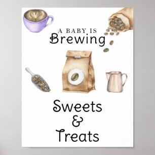 Poster Baby brasse du café Sweets & Traitements baby show