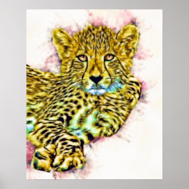 Poster Baby Cheetah (Devant)