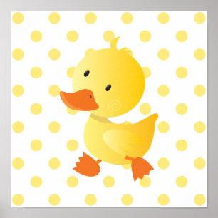Poster Baby Duck Cute Nursery Art