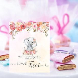 Poster Baby Elephant Baby shower Sweet Treat
