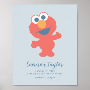 Poster Baby Elmo   Statistiques de naissance de bébé