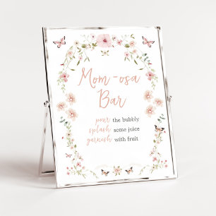 Poster Baby in Bloom Baby shower papillon Maman Osa Bar