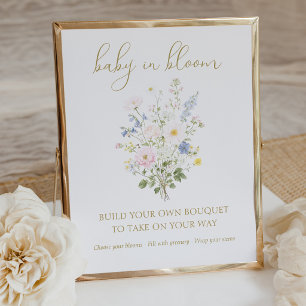Poster Baby in Bloom Bouquet Bar Baby Shower devient Baby