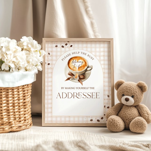 Poster Baby is Brewing Coffee Bean Theme Baby Shower Bar (Créateur téléchargé)