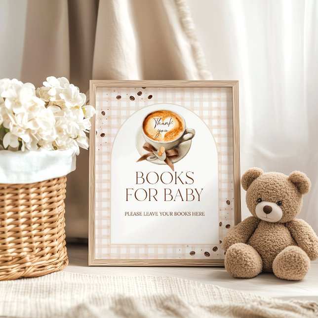 Poster Baby is Brewing Coffee Bean Theme Baby Shower Book (Créateur téléchargé)
