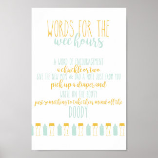 Poster Baby is Brewing Words for the Wee Heours