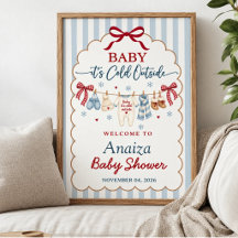 Baby It's Cold Outside Baby Shower Welcome Sign