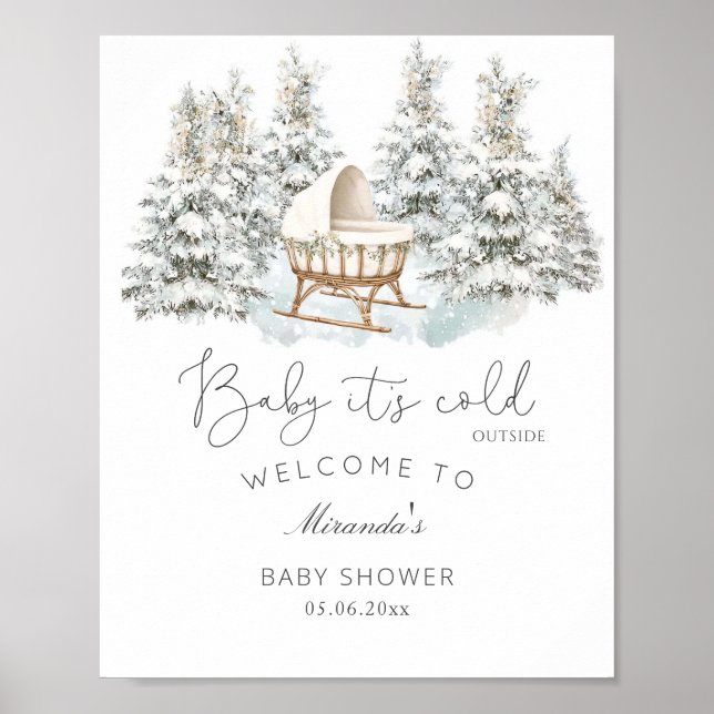 Poster Baby It's Cold Outside Welcome (Devant)