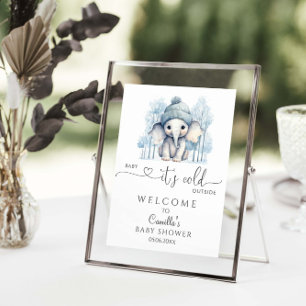 Poster Baby It's Cold Outside Winter Baby shower Bienvenu