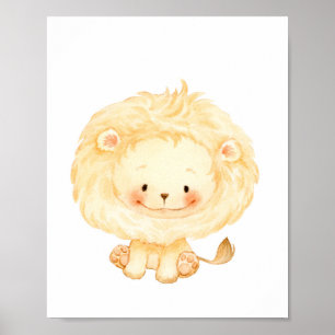Poster Baby Lion Nursery Wall Art