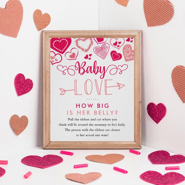 Poster "Baby Love" Jeu de Baby shower de la Saint-Valenti (Créateur téléchargé)