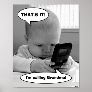 Poster Baby on Cell Phone