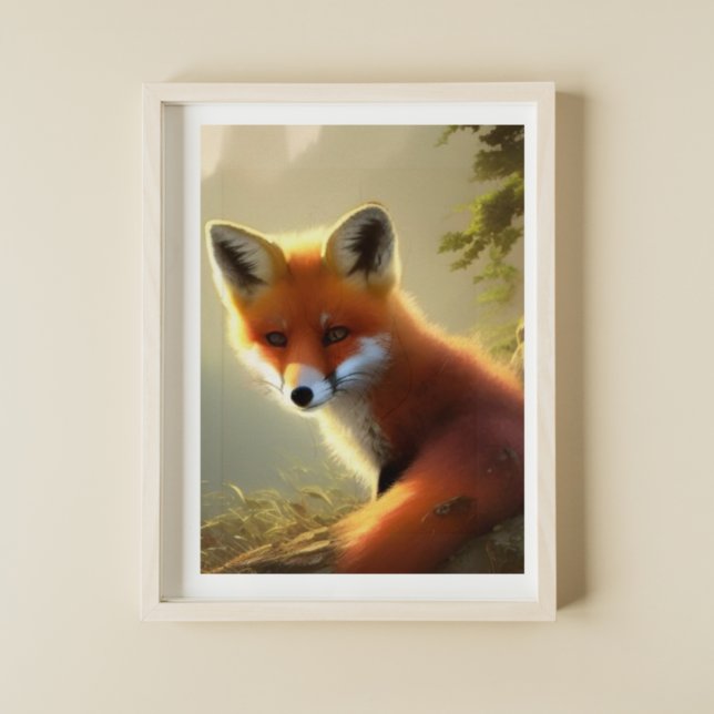 Poster Baby Red Fox Wildlife Portrait (Créateur téléchargé)