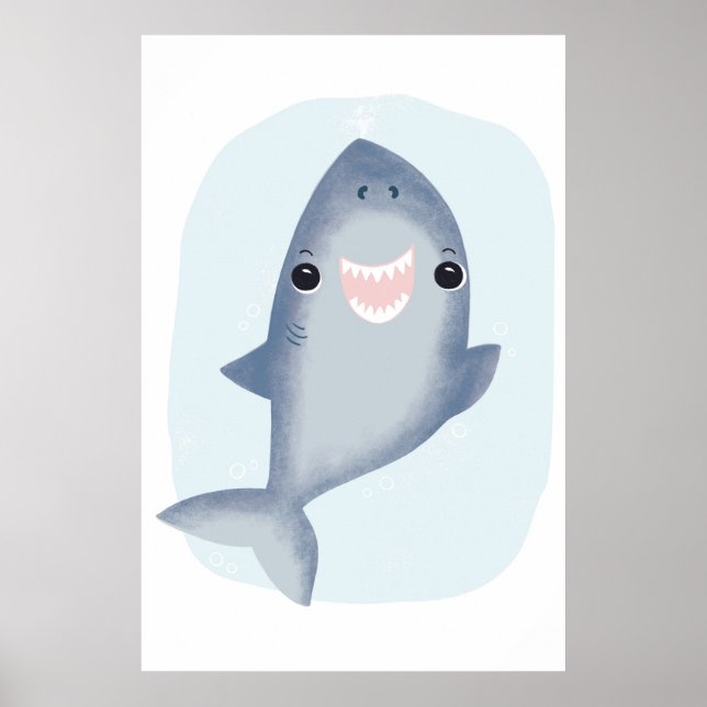 Poster Baby Shark Serviette pour enfants garçons Salle à  (Devant)