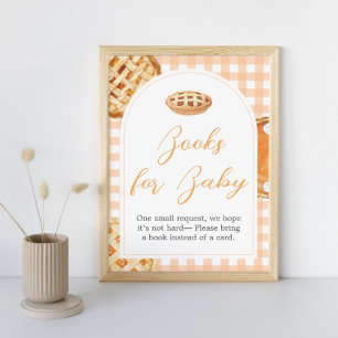 Poster Baby shower à tarte Little Cutie Livres pour bébé
