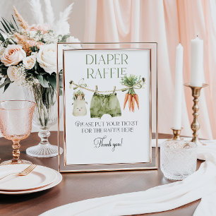 Poster Baby shower Agricole Cultivé Localement Déchets