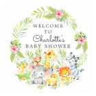 Baby shower Animaux de la Jungle Bienvenue