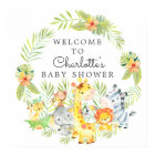 Baby shower Animaux de la Jungle Bienvenue