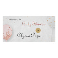 Baby Shower Ballon Rose