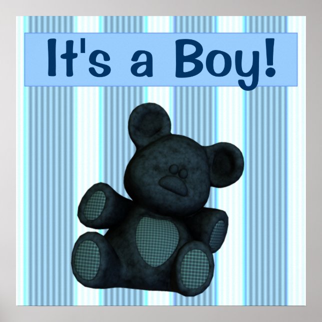 Poster Baby shower bannière/affiche personnalisable C'est (Devant)