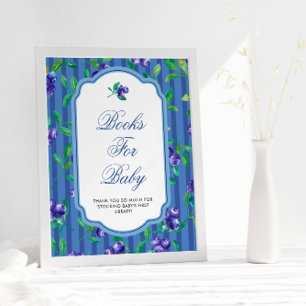 Poster Baby shower Berry Sweet Blueberries