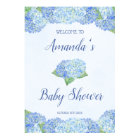 Baby shower Blue Hydrangea Personnalisé