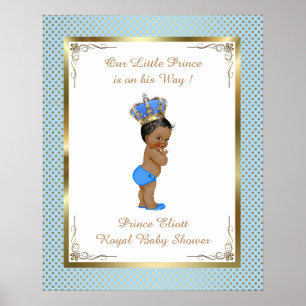 Poster Baby Shower Boy, Prince boy, blue, 16x20