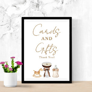Poster Baby shower Cadeaux Tini One Espresso Cartes Marti