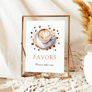 Poster Baby shower Café Faveurs Papier de la Partie Panne