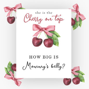 Poster Baby shower Cerises - Quelle est la taille du vent