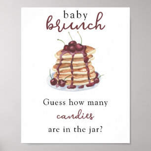 Poster Baby shower crêpes Devinez combien de bonbons