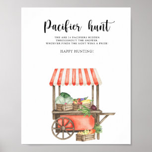 Poster baby shower cultivé localement - chasse à la pacif
