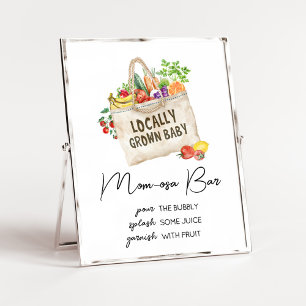 Poster Baby shower cultivé localement Maman Osa Bar Inscr
