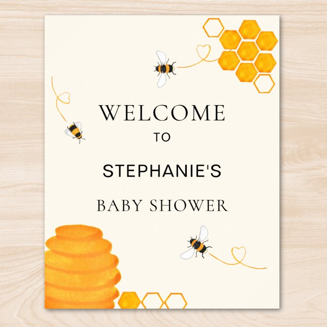 Poster Baby shower d'abeilles (Créateur téléchargé)