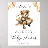Baby shower d'accueil de l'ours en peluche