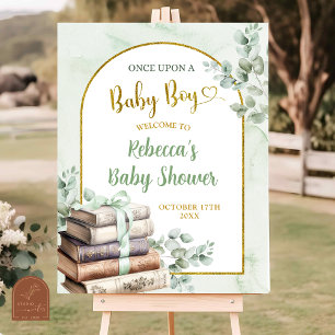 Poster Baby shower d'Affiche de bienvenue du livre d'hist