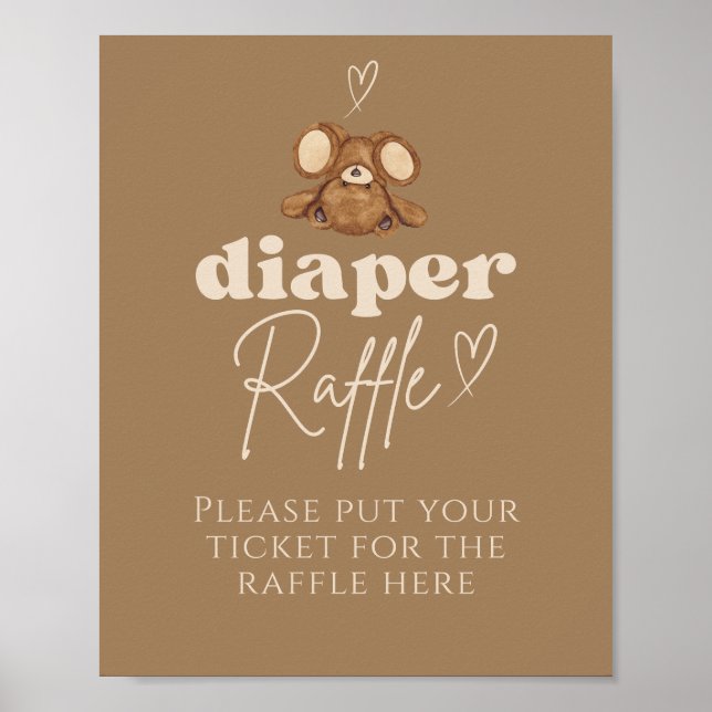 Poster Baby shower d'attente rapide moderne Raffin de cou (Devant)